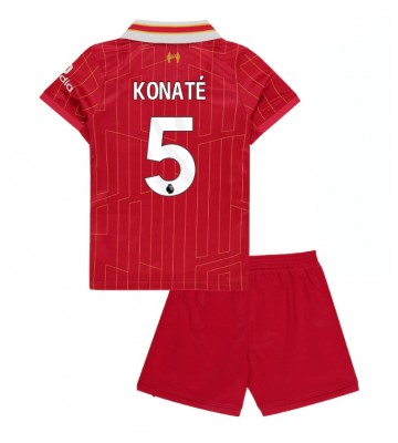 Liverpool Ibrahima Konate #5 Primera Equipación Niños 2024-25 Manga Corta (+ Pantalones cortos)